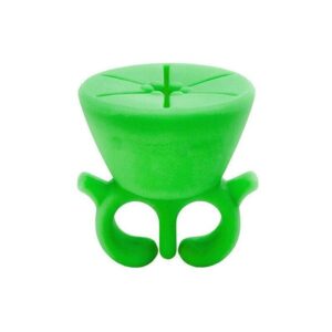 Wearable Nail Polish Bottle Holder Ring – Green (1 holder)